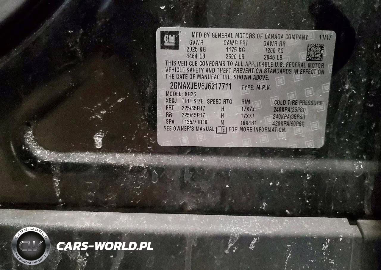 2018 Chevrolet Equinox Lt VIN:2GNAXJEV6J6217711 - 13