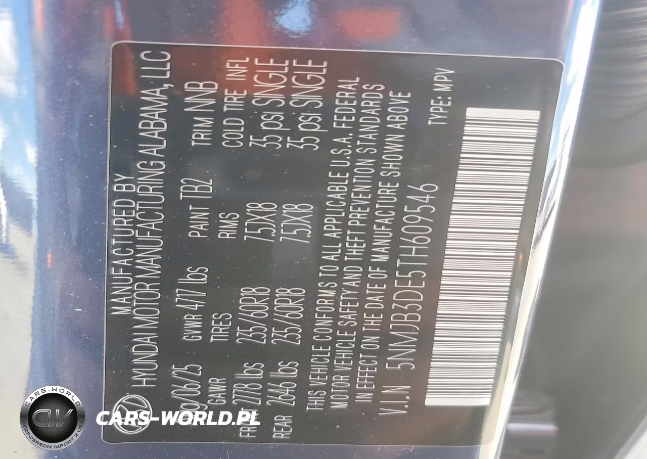 2026 Hyundai Tucson Sel VIN:5NMJB3DE5TH609546 - 13