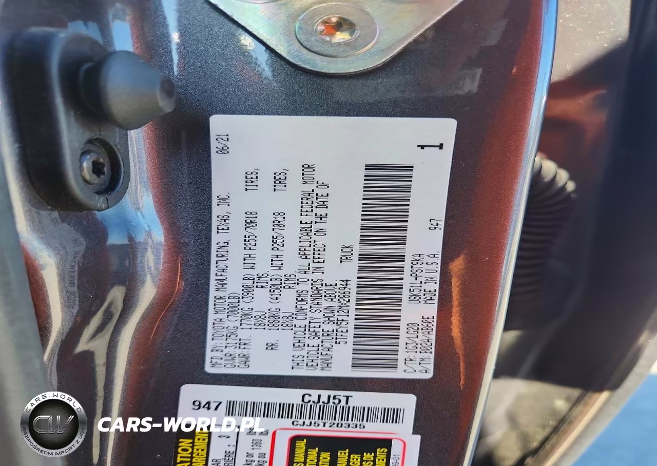 2021 Toyota Tundra Sr5 VIN:5TFEY5F12MX286944 - 12