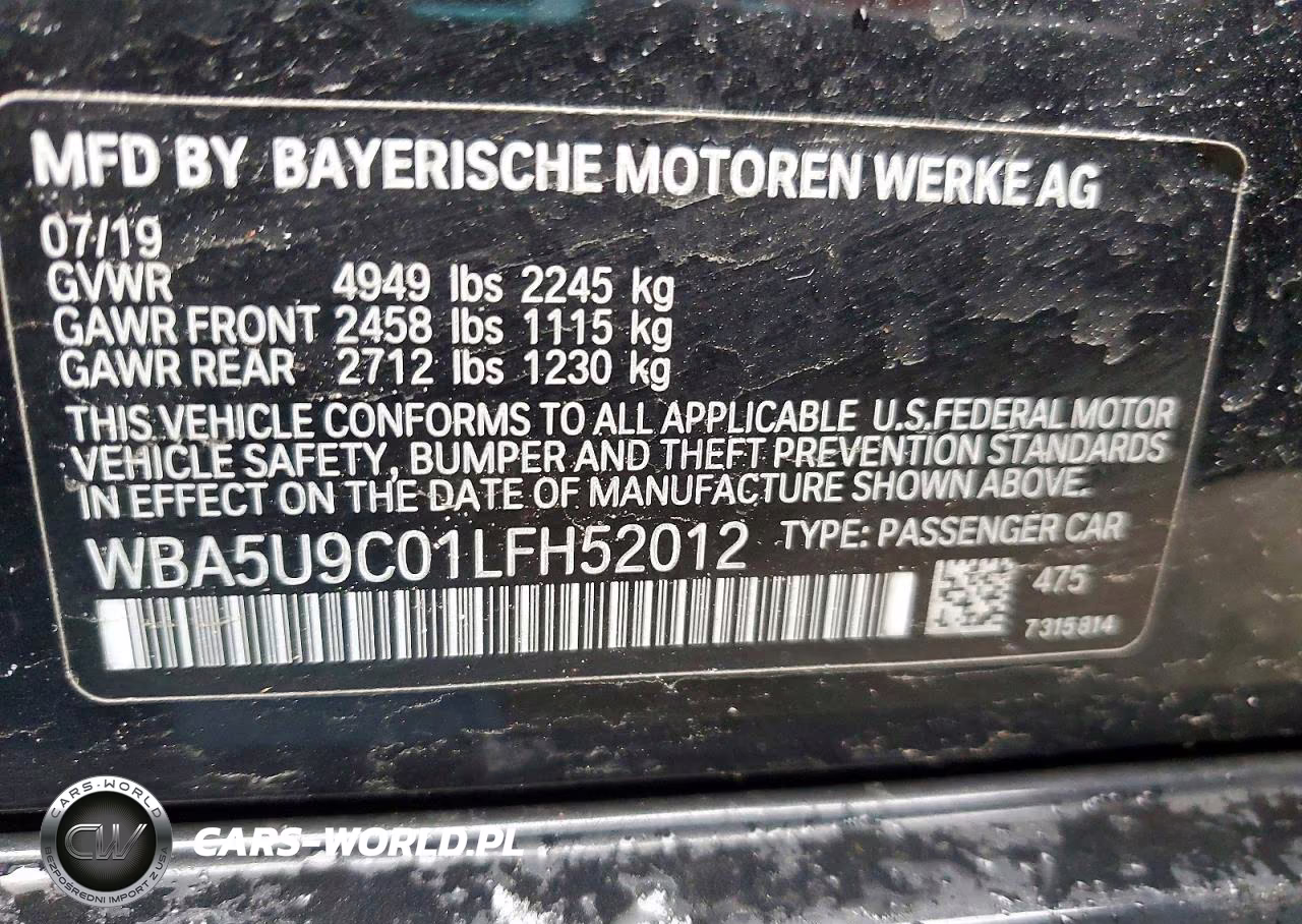 2020 BMW Motorrad M340Xi VIN:WBA5U9C01LFH52012 - 12