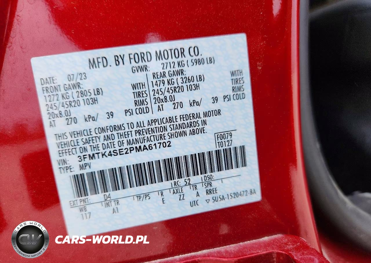 2023 Ford Mustang Mach-E Gt VIN:3FMTK4SE2PMA61702 - 14