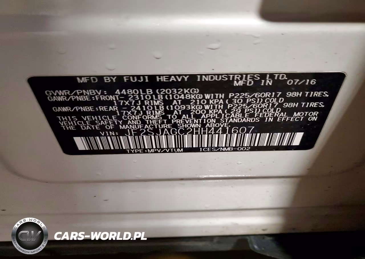 2017 Subaru Forester 2.5I Premium VIN:JF2SJAGC2HH441607 - 13