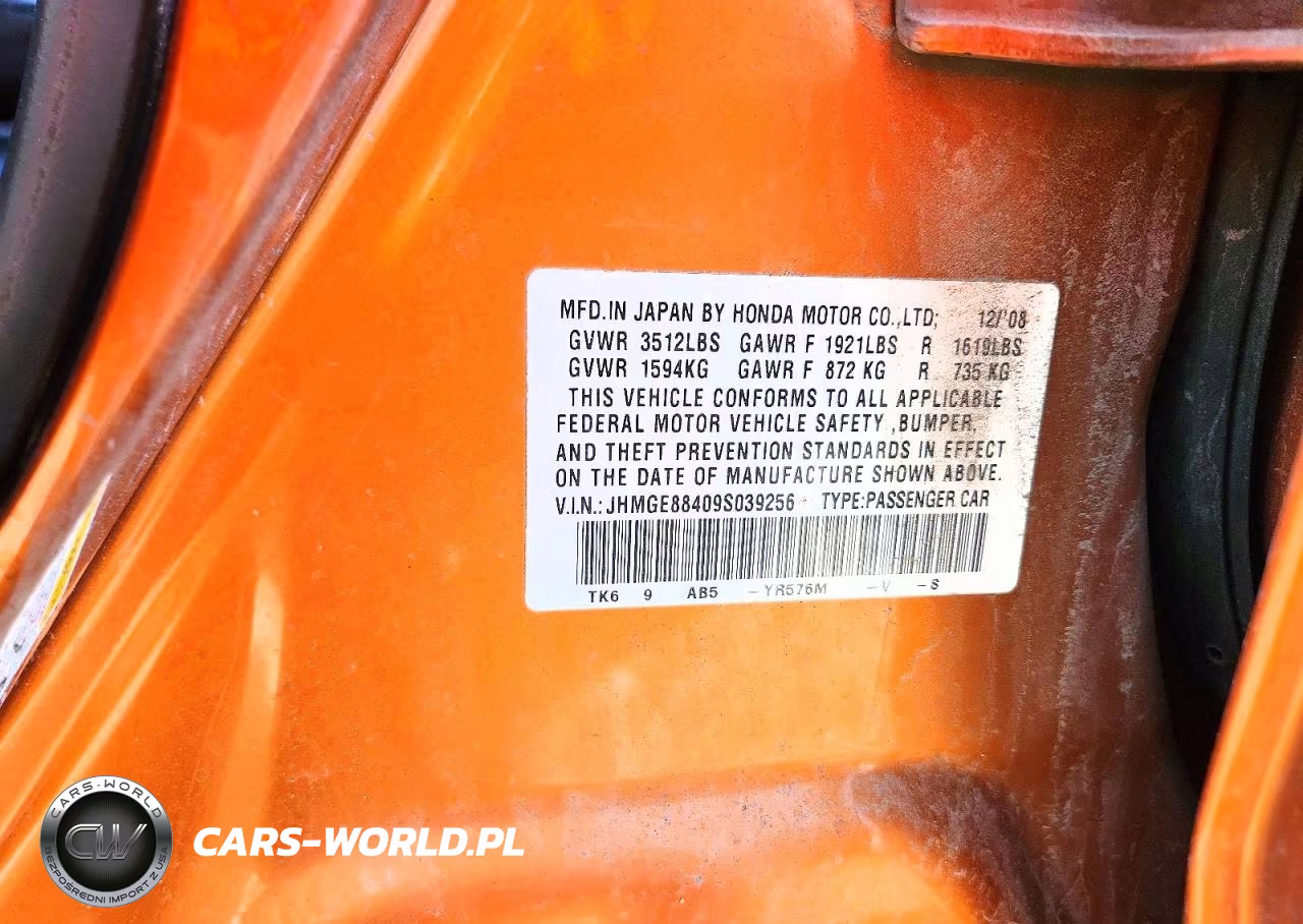 2009 Honda Fit Sport VIN:JHMGE88409S039256 - 12