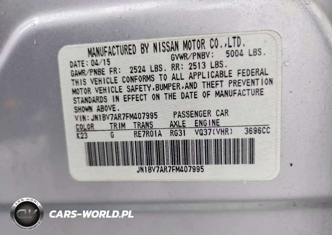 2015 Infiniti Q50 Base VIN:JN1BV7AR7FM407995 - 12