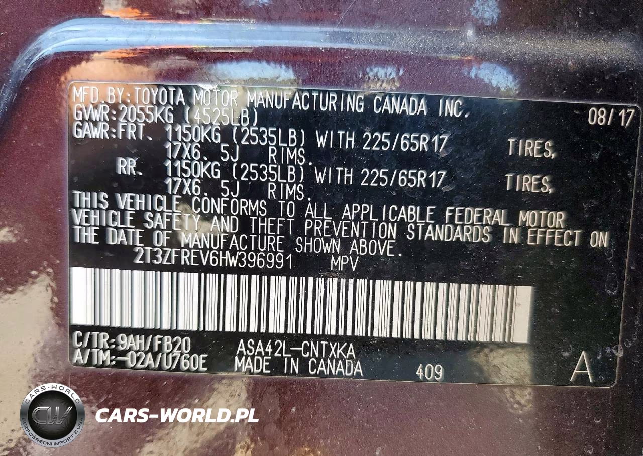 2017 Toyota Rav4 Le VIN:2T3ZFREV6HW396991 - 12