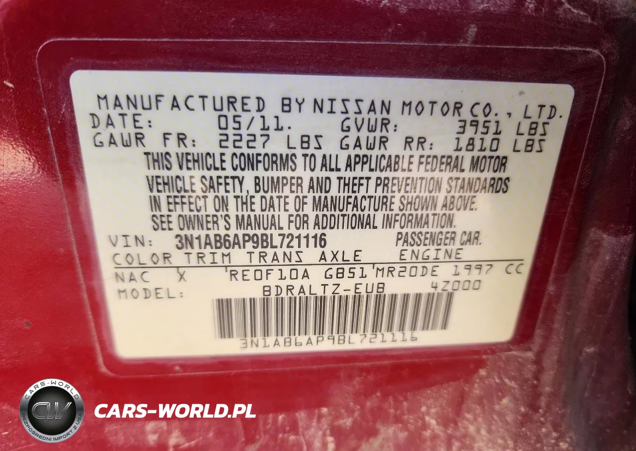 2011 Nissan Sentra 2.0 VIN:3N1AB6AP9BL721116 - 13