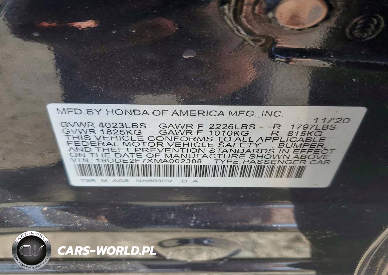 2021 Acura Ilx Premium VIN:19UDE2F7XMA002388 - 12