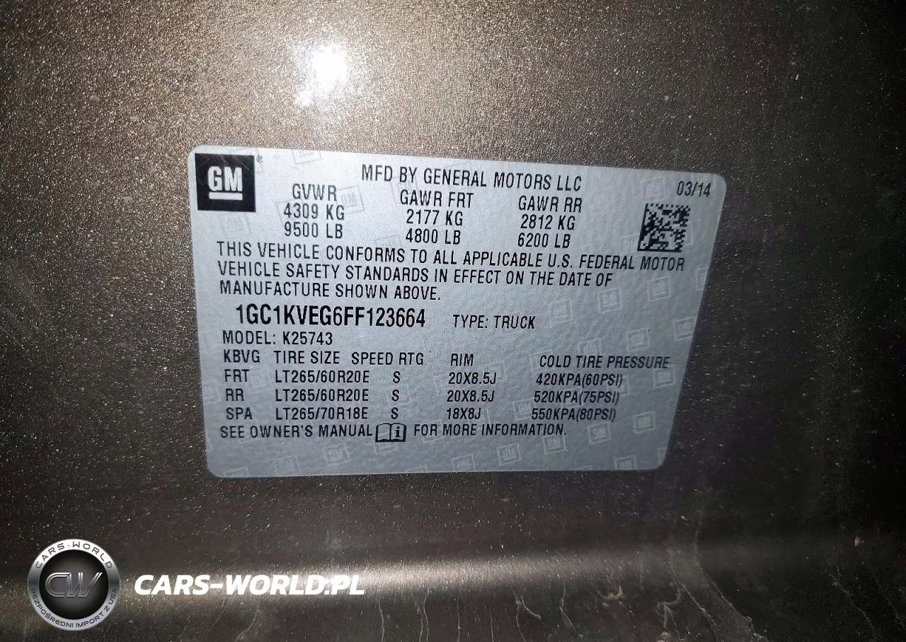 2015 Chevrolet Silverado K2500 Heavy Duty Lt VIN:1GC1KVEG6FF123664 - 13