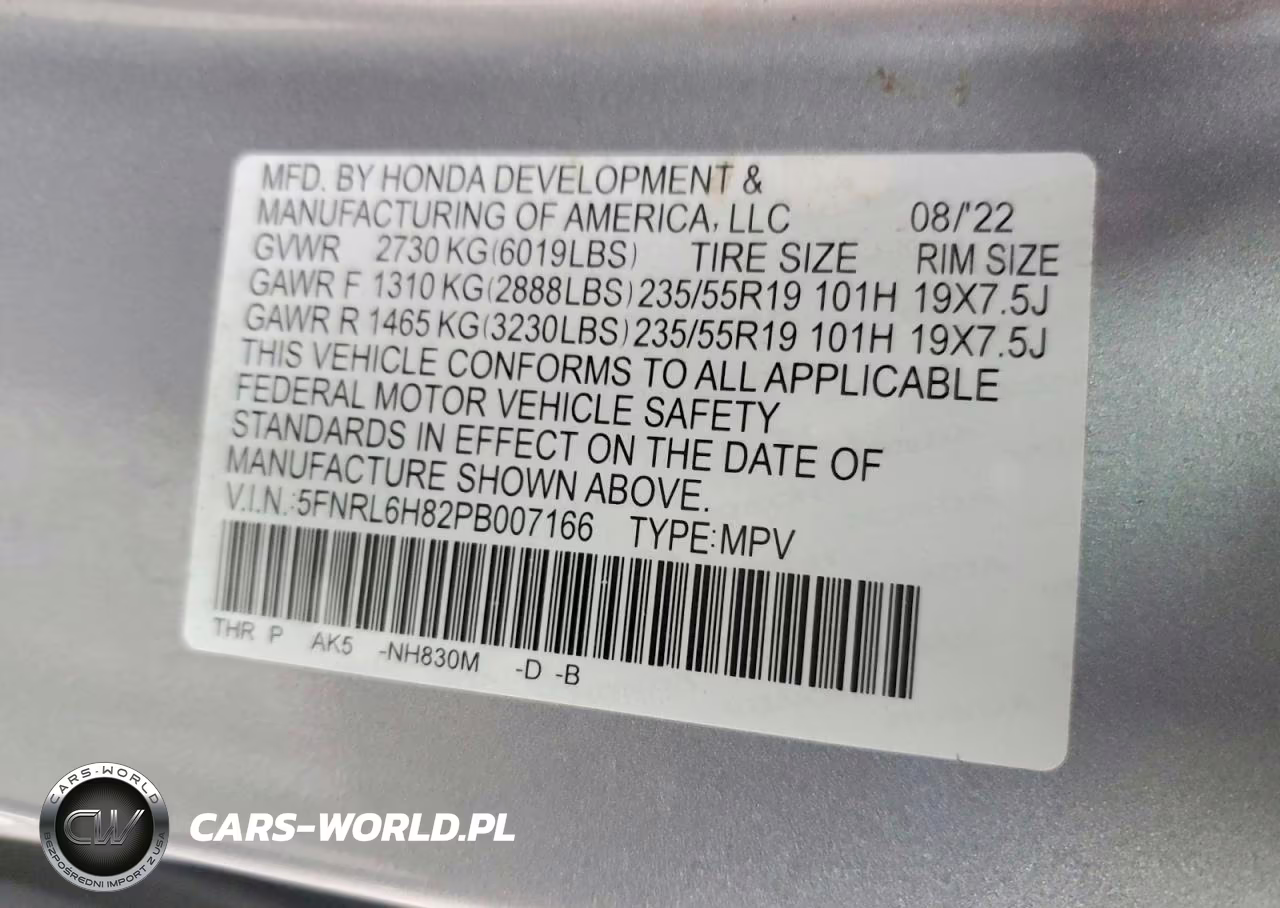 2023 Honda Odyssey Touring VIN:5FNRL6H82PB007166 - 14