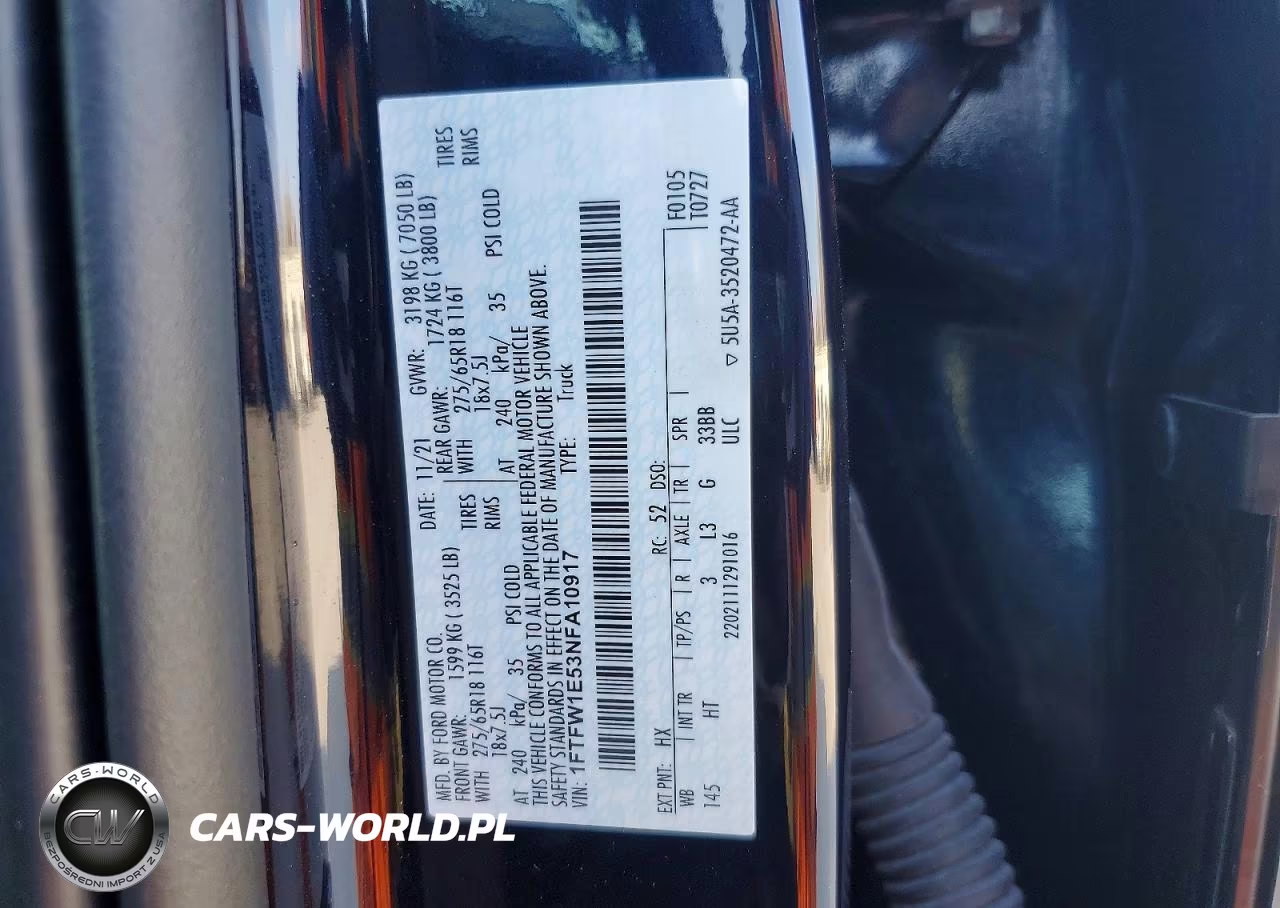 2022 Ford F150 Supercrew VIN:1FTFW1E53NFA10917 - 13