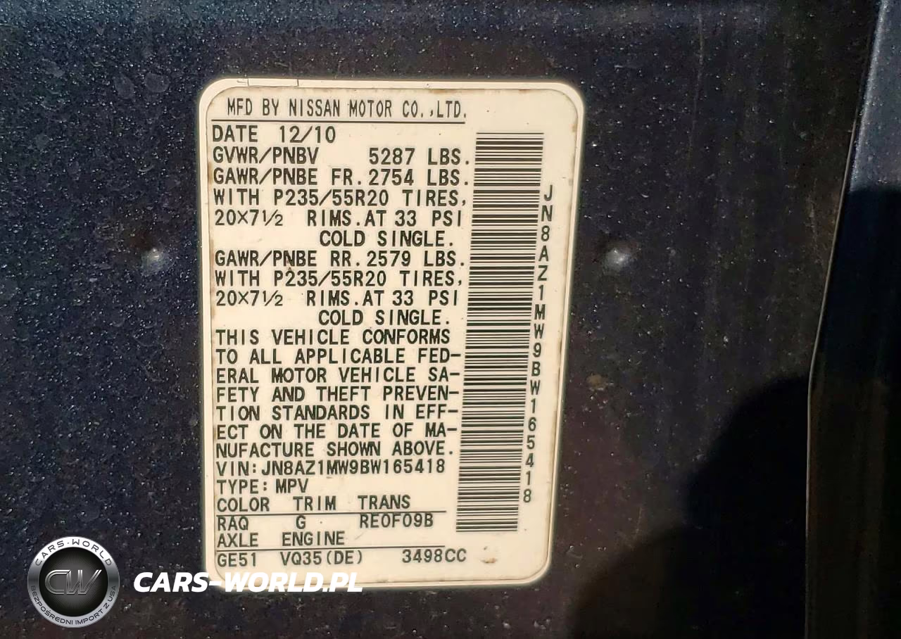2011 Nissan Murano S VIN:JN8AZ1MW9BW165418 - 13