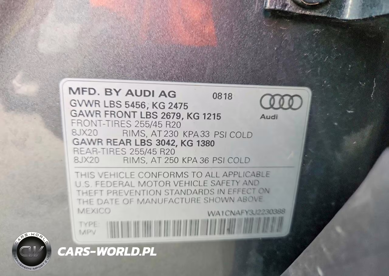 2018 Audi Q5 VIN:WA1CNAFY3J2230388 - 14