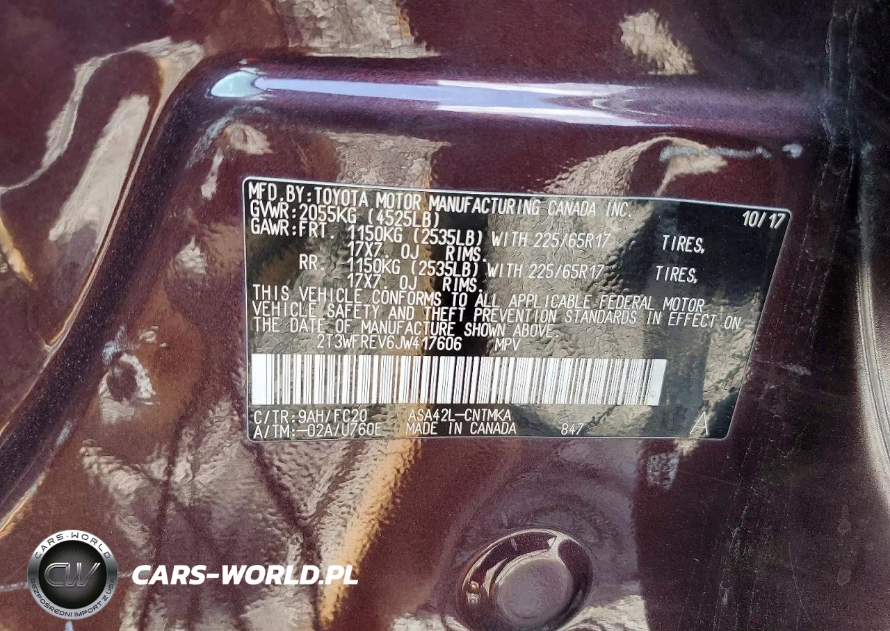 2018 Toyota Rav4 Xle VIN:2T3WFREV6JW417606 - 13