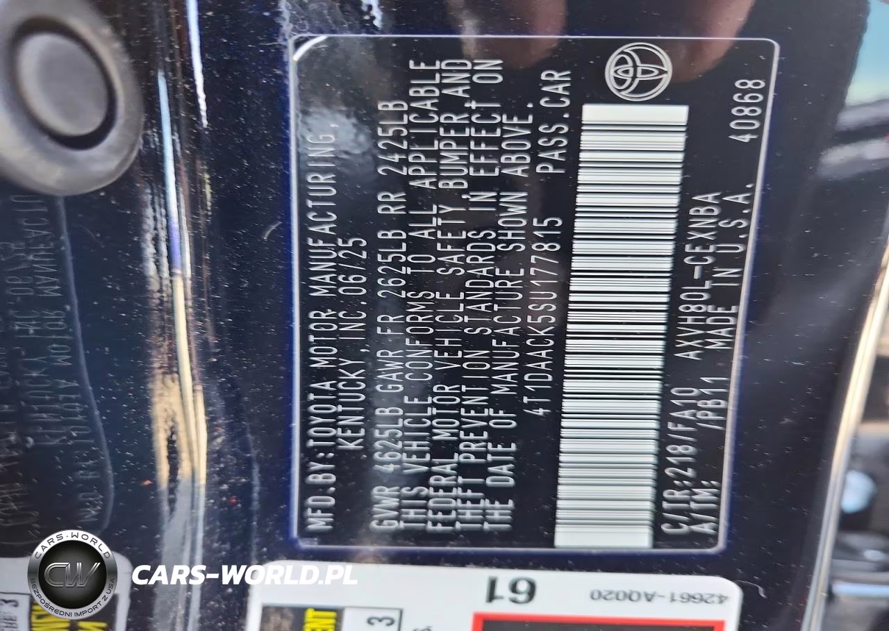 2025 Toyota Camry Le VIN:4T1DAACK5SU177815 - 12