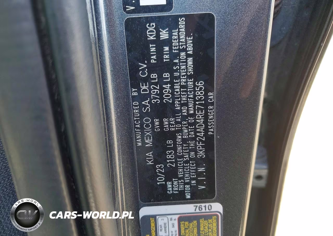 2024 Kia Forte Lxs VIN:3KPF24AD4RE713856 - 12