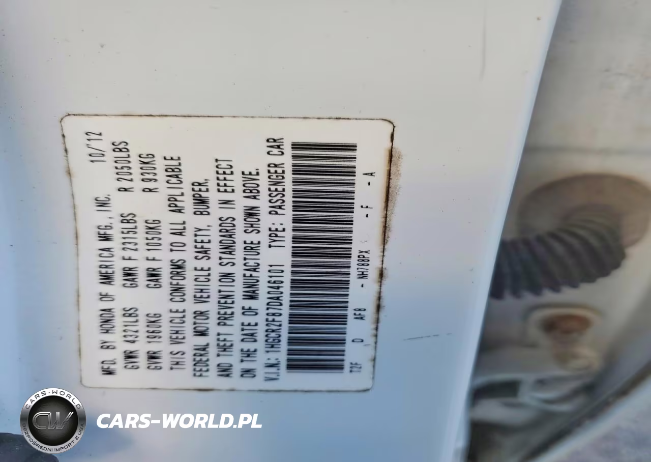 2013 Honda Accord Exl VIN:1HGCR2F87DA046101 - 12