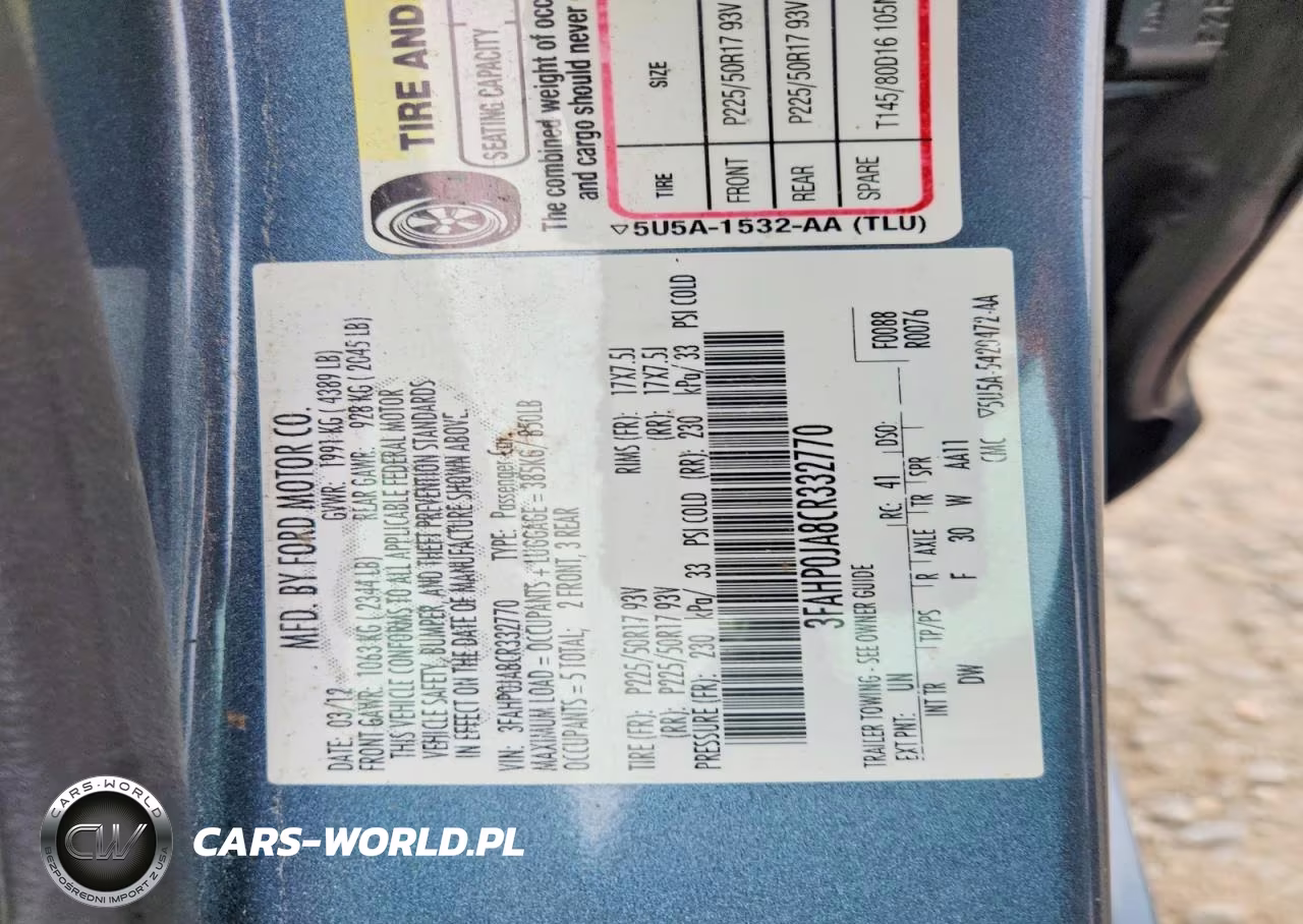 2012 Ford Fusion Sel VIN:3FAHP0JA8CR332770 - 13