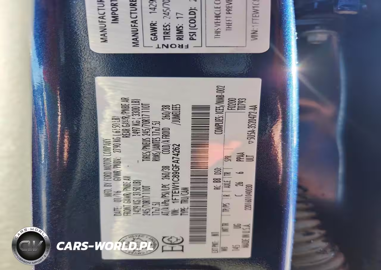 2016 Ford F150 Supercrew VIN:1FTEW1C89GFA74262 - 12