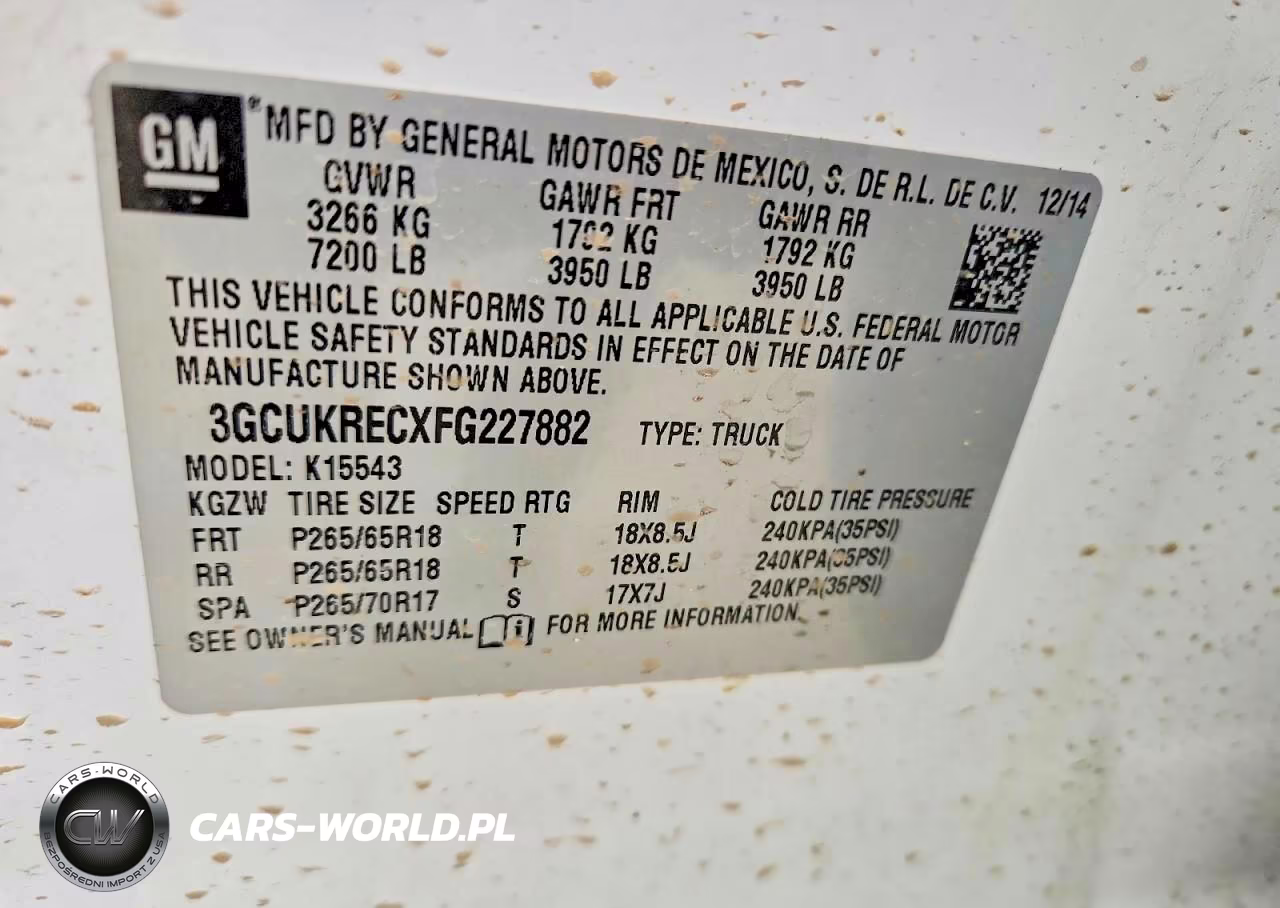 2015 Chevrolet Silverado K1500 Lt VIN:3GCUKRECXFG227882 - 12
