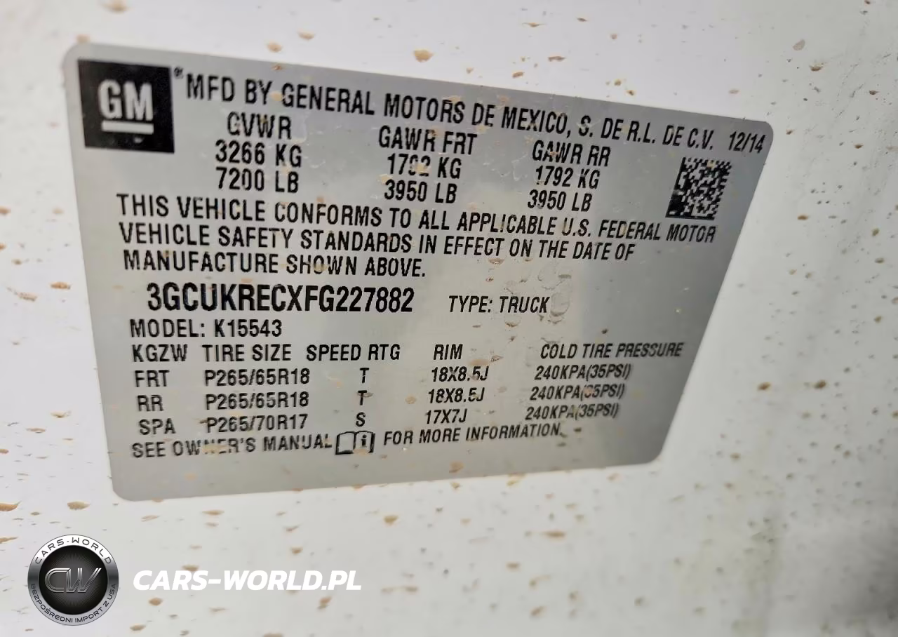 2015 Chevrolet Silverado K1500 Lt VIN:3GCUKRECXFG227882 - 13