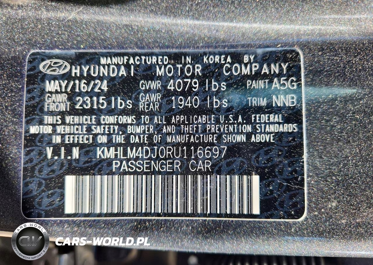 2024 Hyundai Elantra Hybrid Blue VIN:KMHLM4DJ0RU116697 - 13