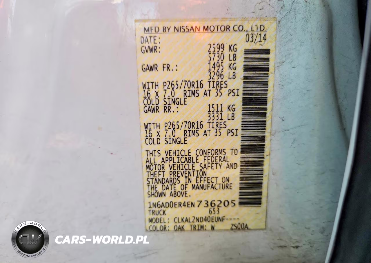 2014 Nissan Frontier S VIN:1N6AD0ER4EN736205 - 12