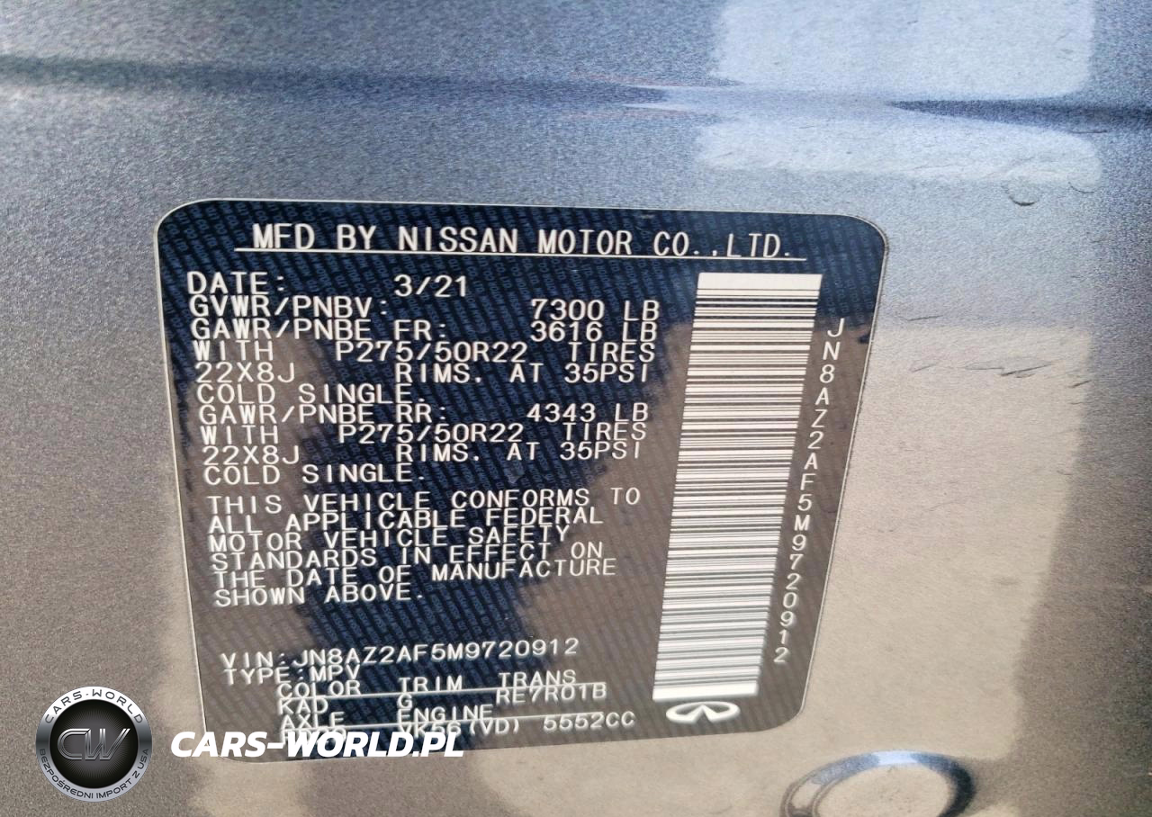 2021 Infiniti Qx80 Premium Select VIN:JN8AZ2AF5M9720912 - 13