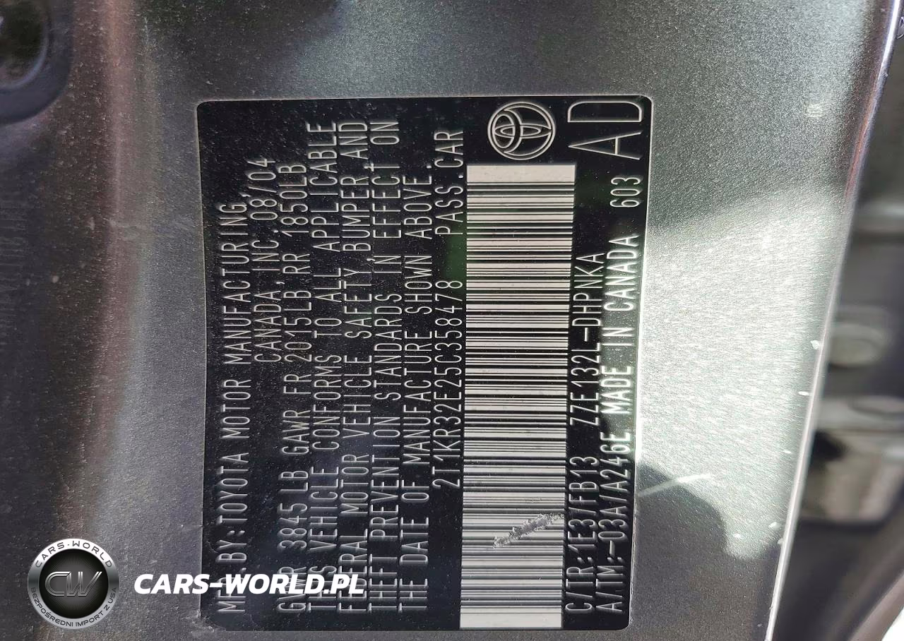 2005 Toyota Matrix Xr VIN:2T1KR32E25C358478 - 12