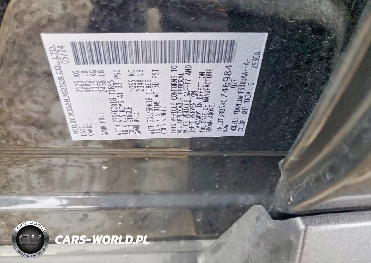 2024 Nissan Rogue Sv VIN:5N1BT3BB5RC746984 - 13