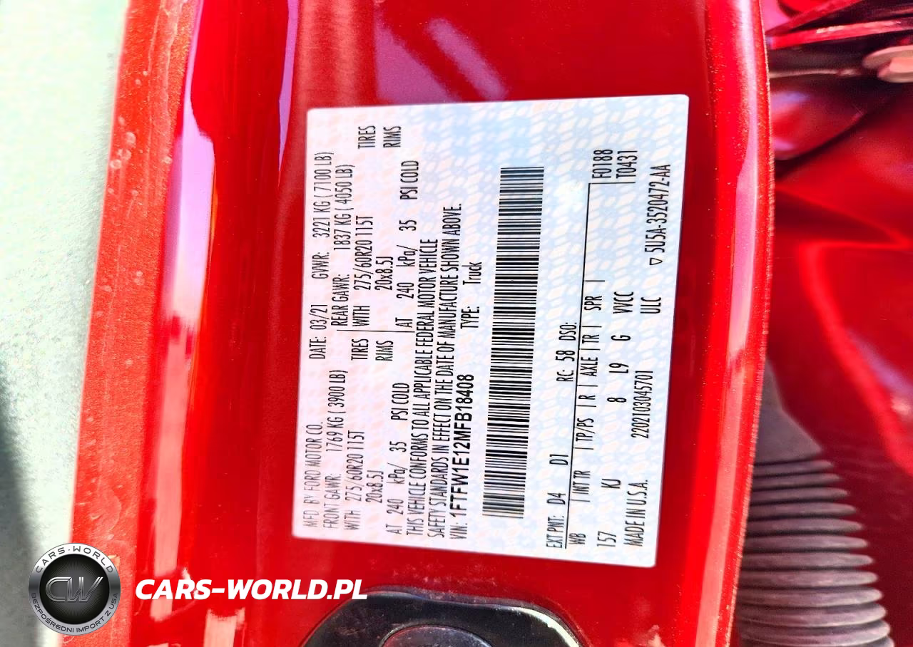 2021 Ford F150 Supercrew VIN:1FTFW1E12MFB18408 - 12