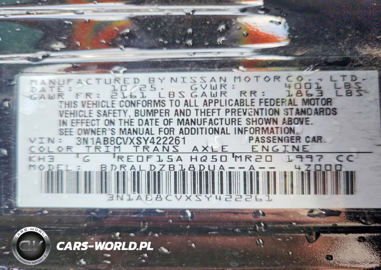 2025 Nissan Sentra Sv VIN:3N1AB8CVXSY422261 - 12