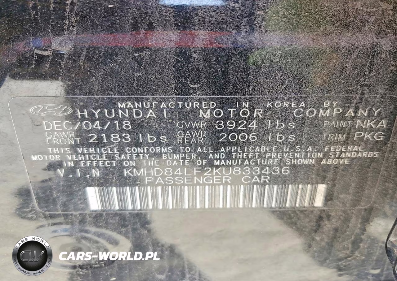 2019 Hyundai Elantra Value Edition VIN:KMHD84LF2KU833436 - 12