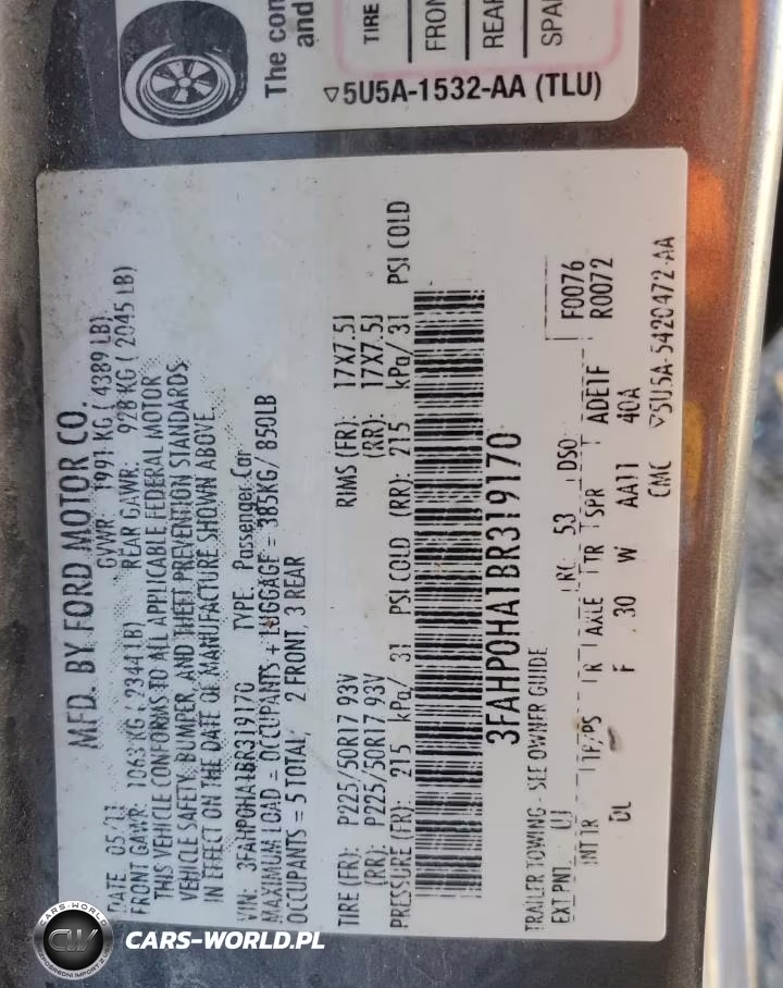 2011 Ford Fusion Se VIN:3FAHP0HA1BR319170 - 12