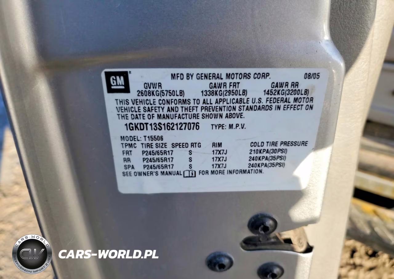 2006 GMC Envoy VIN:1GKDT13S162127076 - 12