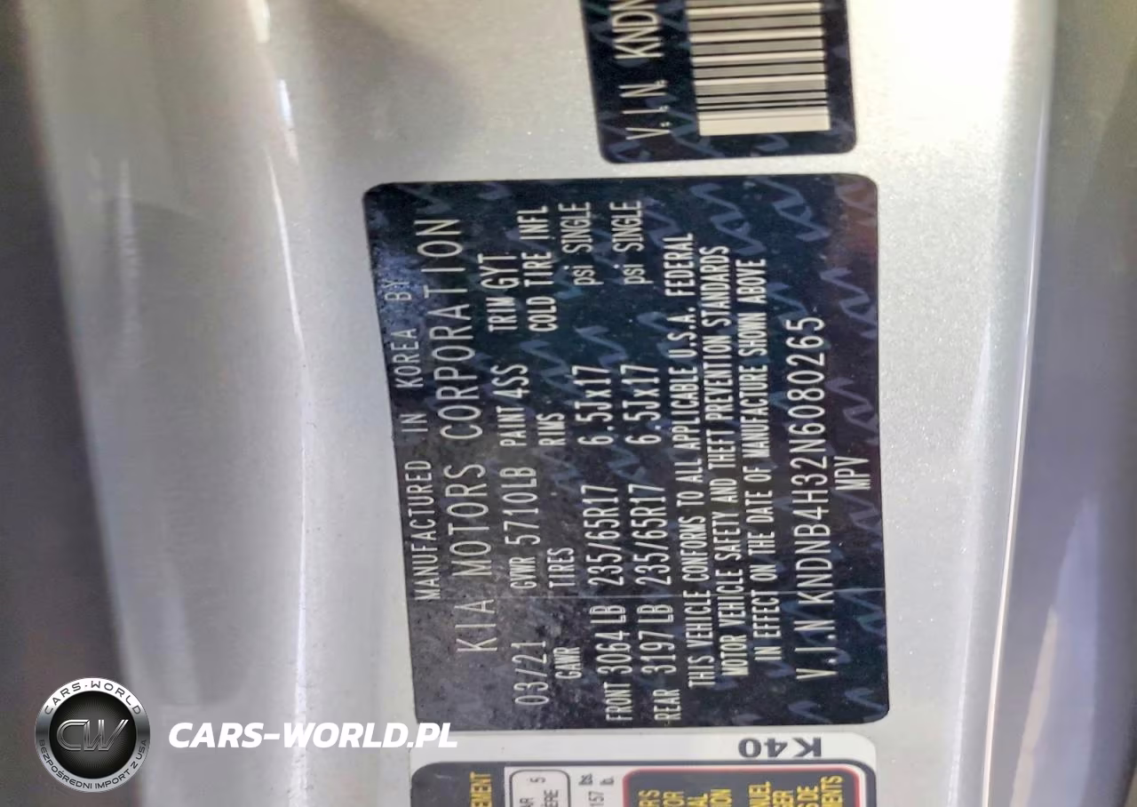 2022 Kia Carnival Lx VIN:KNDNB4H32N6080265 - 13