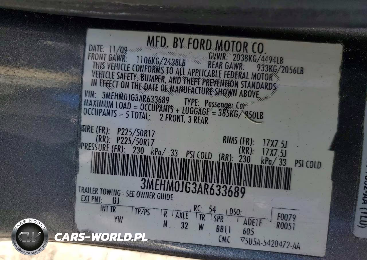 2010 Merc Milan Premier VIN:3MEHM0JG3AR633689 - 12