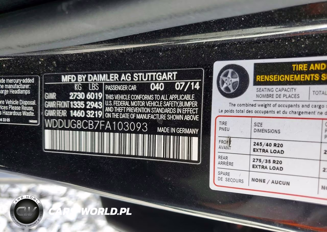 2015 Mercedes-Benz S 550 VIN:WDDUG8CB7FA103093 - 12