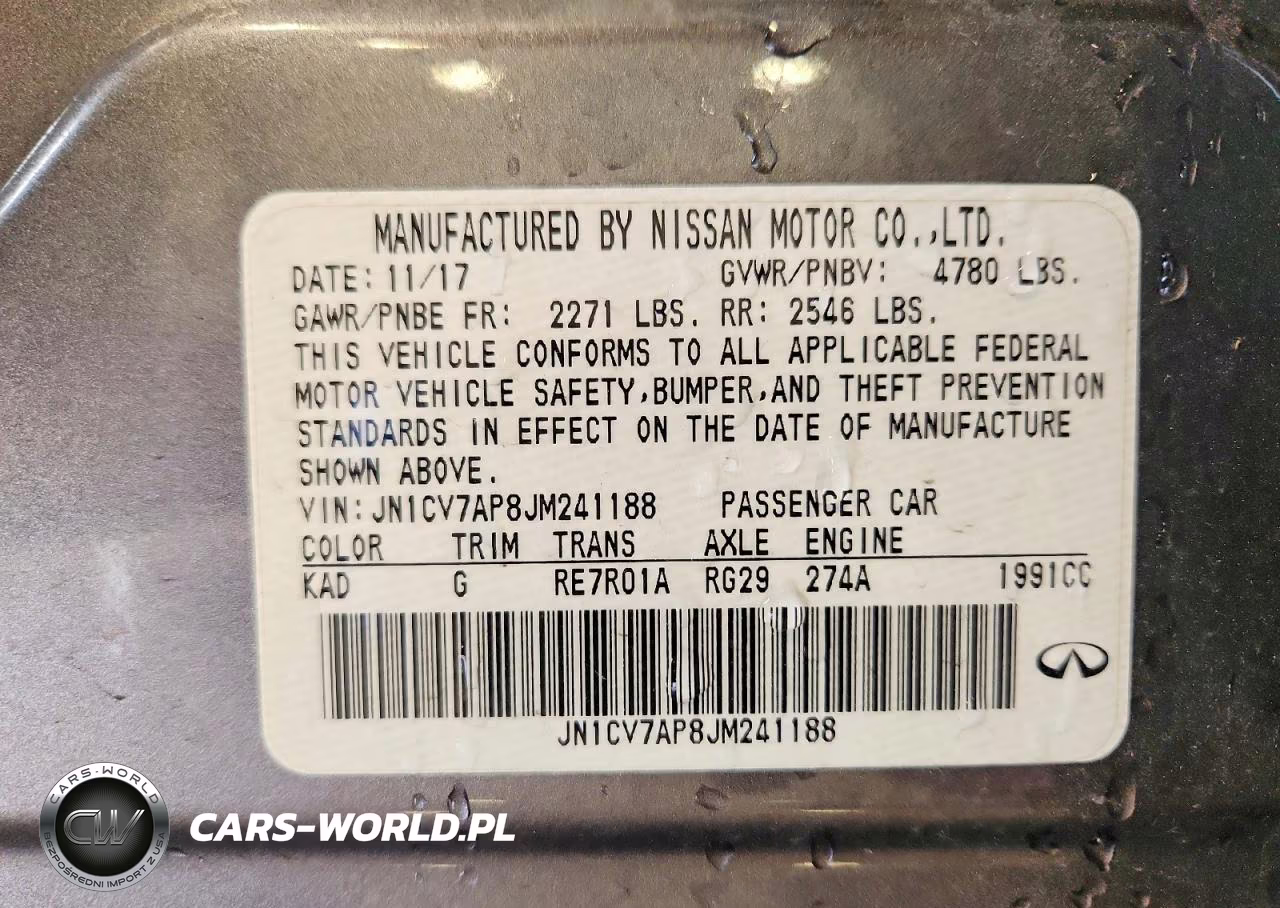 2018 Infiniti Q50 2.0T Pure VIN:JN1CV7AP8JM241188 - 12