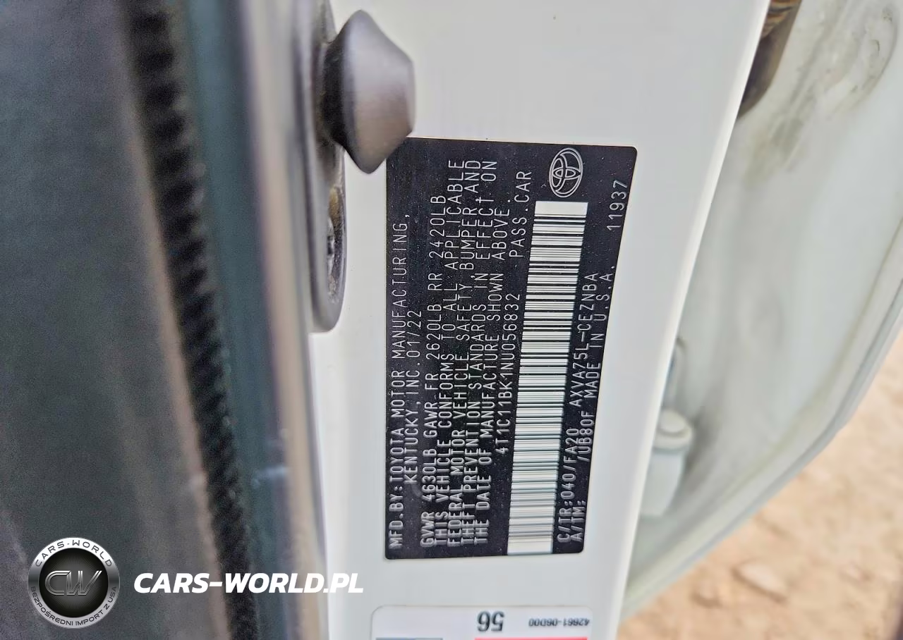 2022 Toyota Camry Le VIN:4T1C11BK1NU056832 - 12