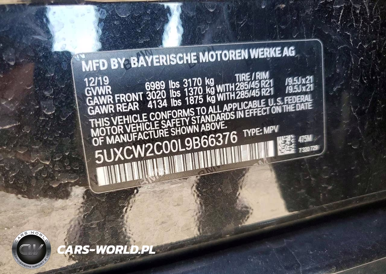 2020 BMW X7 xDrive40I VIN:5UXCW2C00L9B66376 - 13