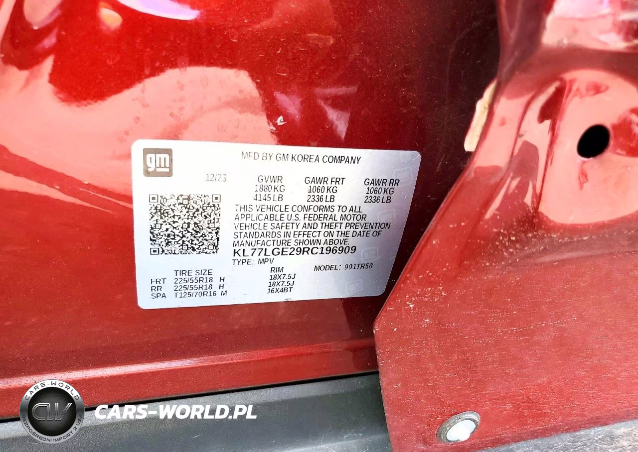 2024 Chevrolet Trax 1Rs VIN:KL77LGE29RC196909 - 12