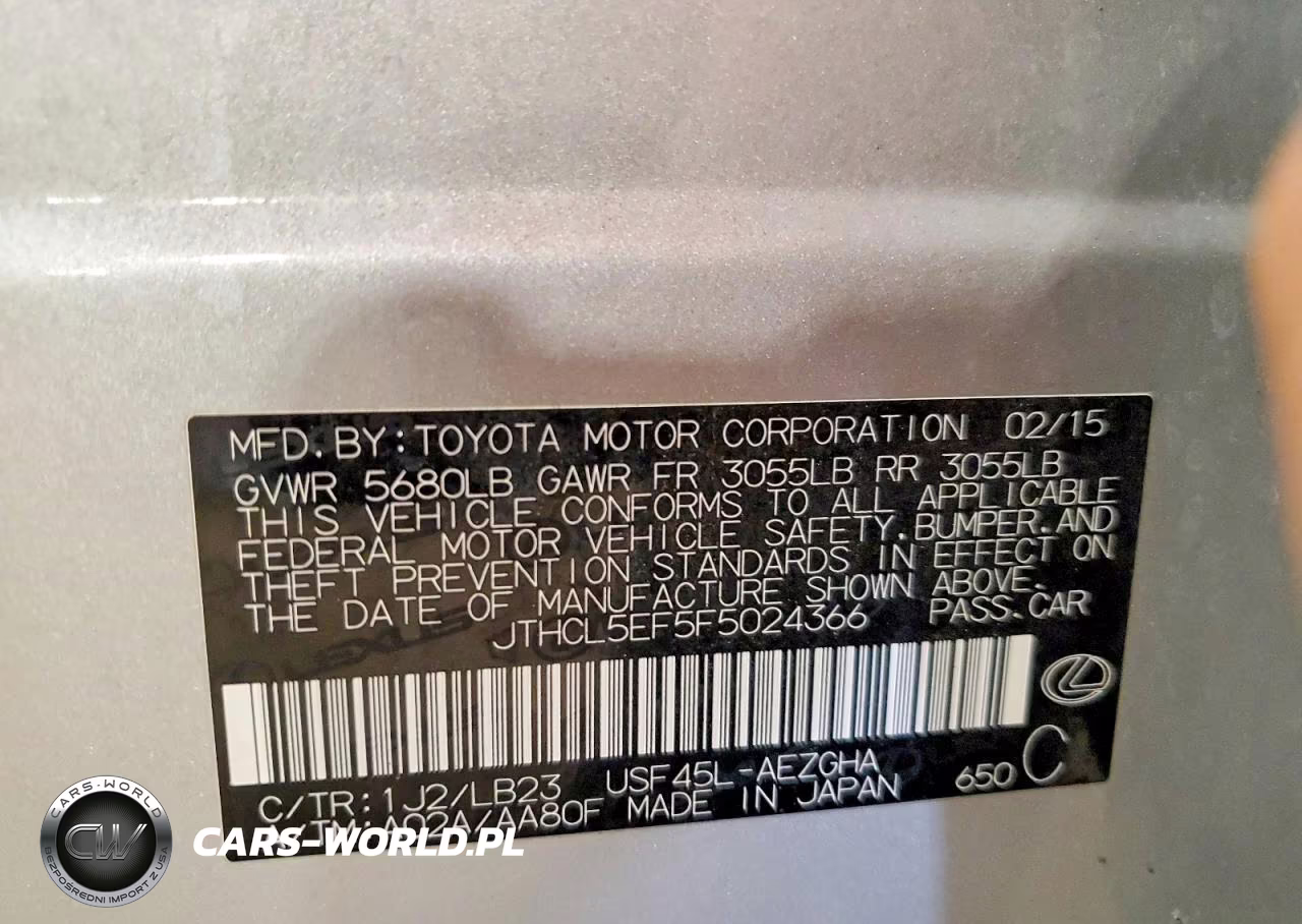 2015 Lexus Ls 460 Base VIN:JTHCL5EF5F5024366 - 12