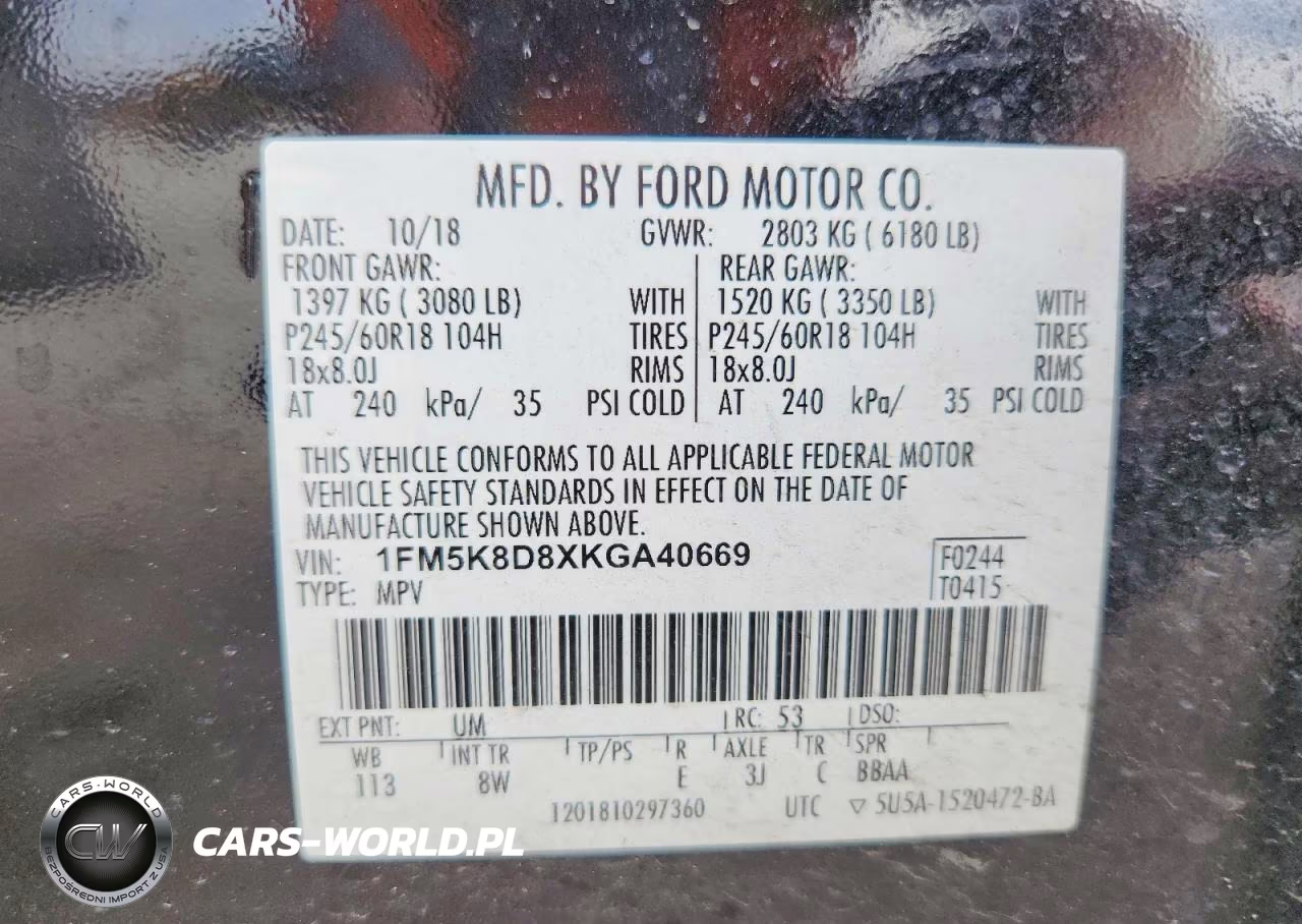 2019 Ford Explorer Xlt VIN:1FM5K8D8XKGA40669 - 13