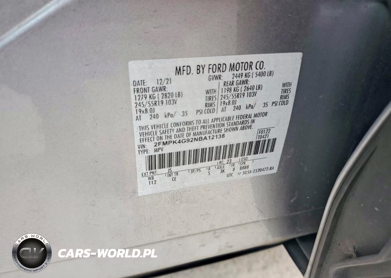 2022 Ford Edge Se VIN:2FMPK4G92NBA12138 - 13