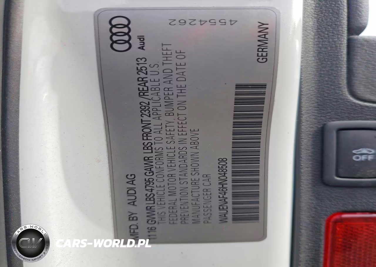 2017 Audi A4 Premium Plus VIN:WAUENAF46HN048508 - 12