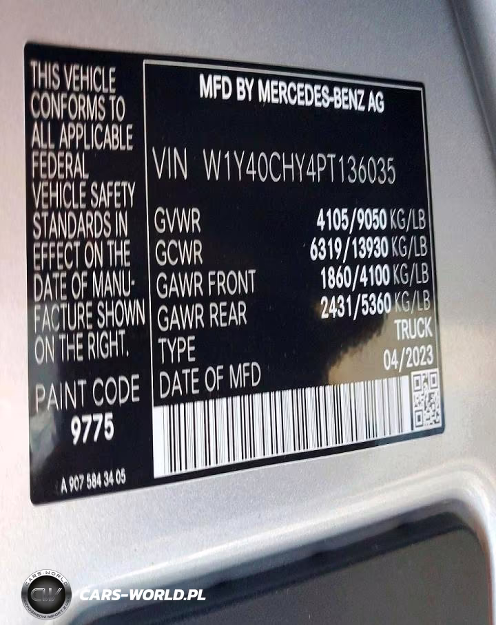 2023 Mercedes Benz Sprinter 2500 Delivery Van VIN:W1Y40CHY4PT136035 - 13
