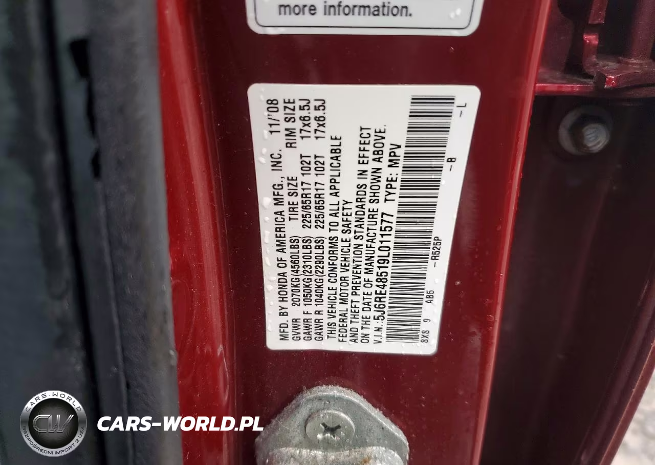 2009 Honda Cr-V Ex VIN:5J6RE48519L011577 - 14