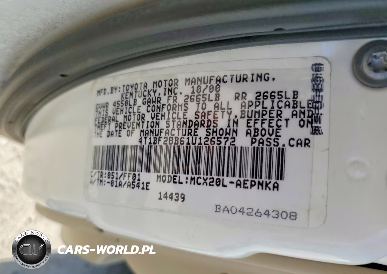 2001 Toyota Avalon Xl VIN:4T1BF28B61U126572 - 12