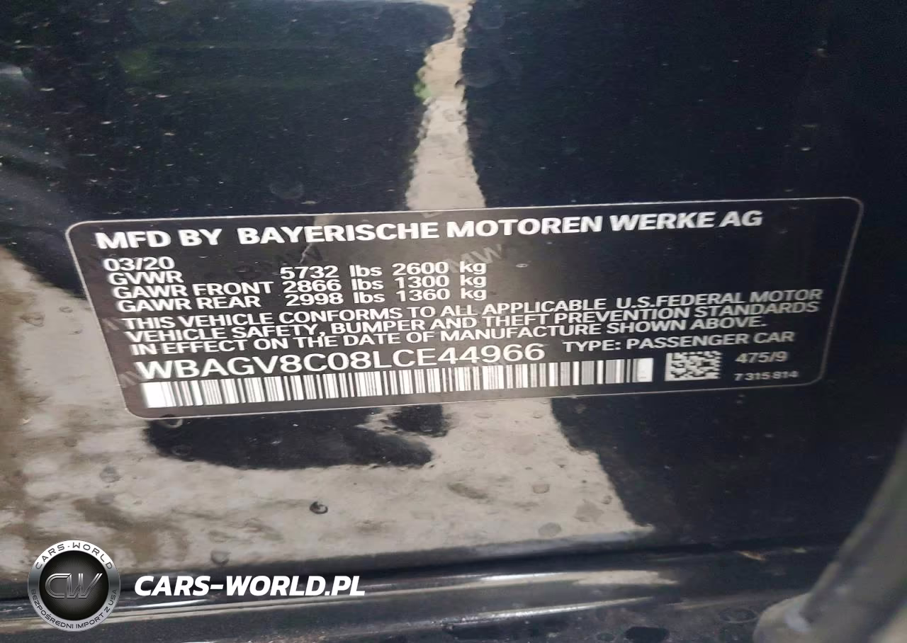 2020 BMW M850Xi VIN:WBAGV8C08LCE44966 - 12