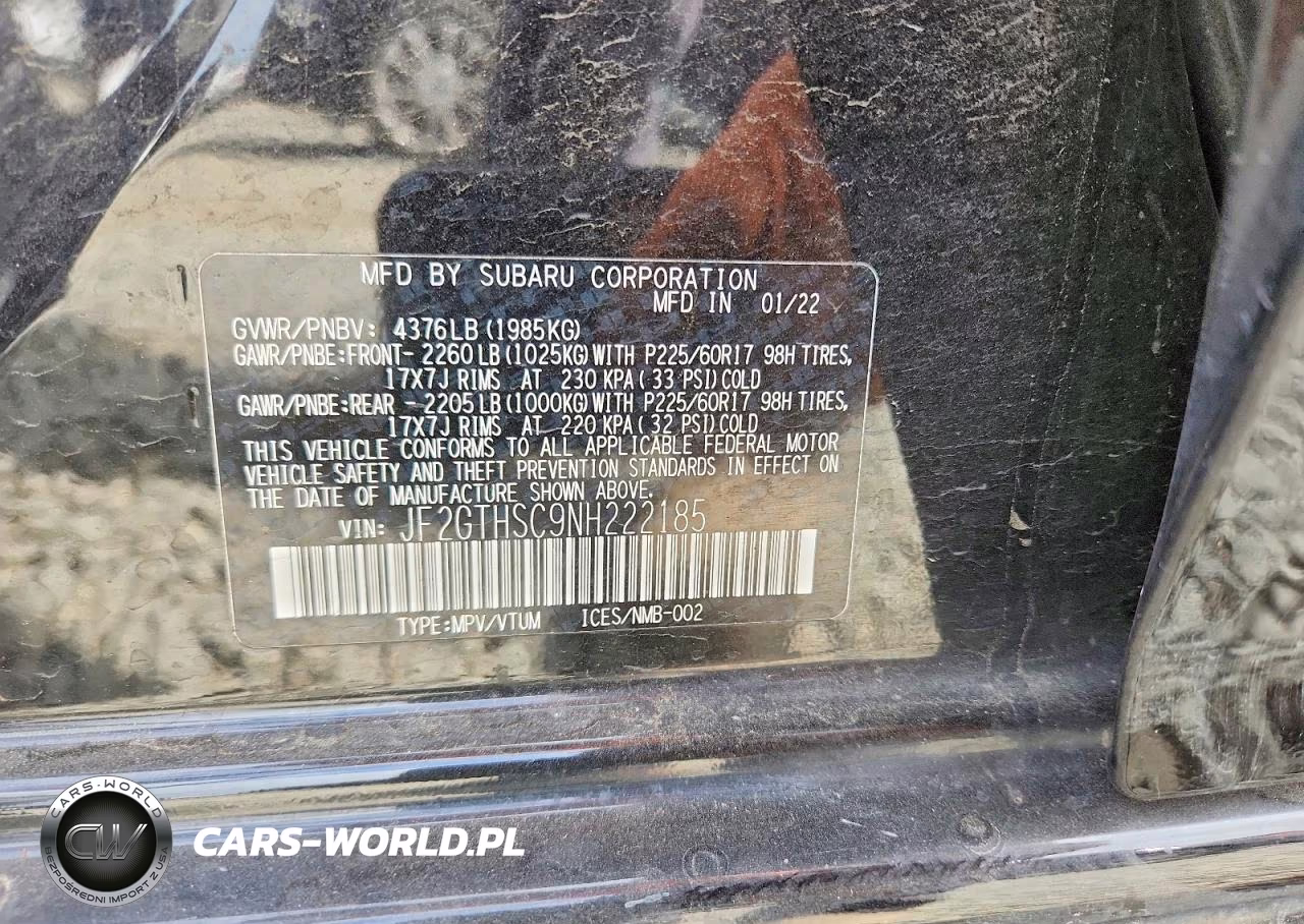 2022 Subaru Crosstrek Sport VIN:JF2GTHSC9NH222185 - 14